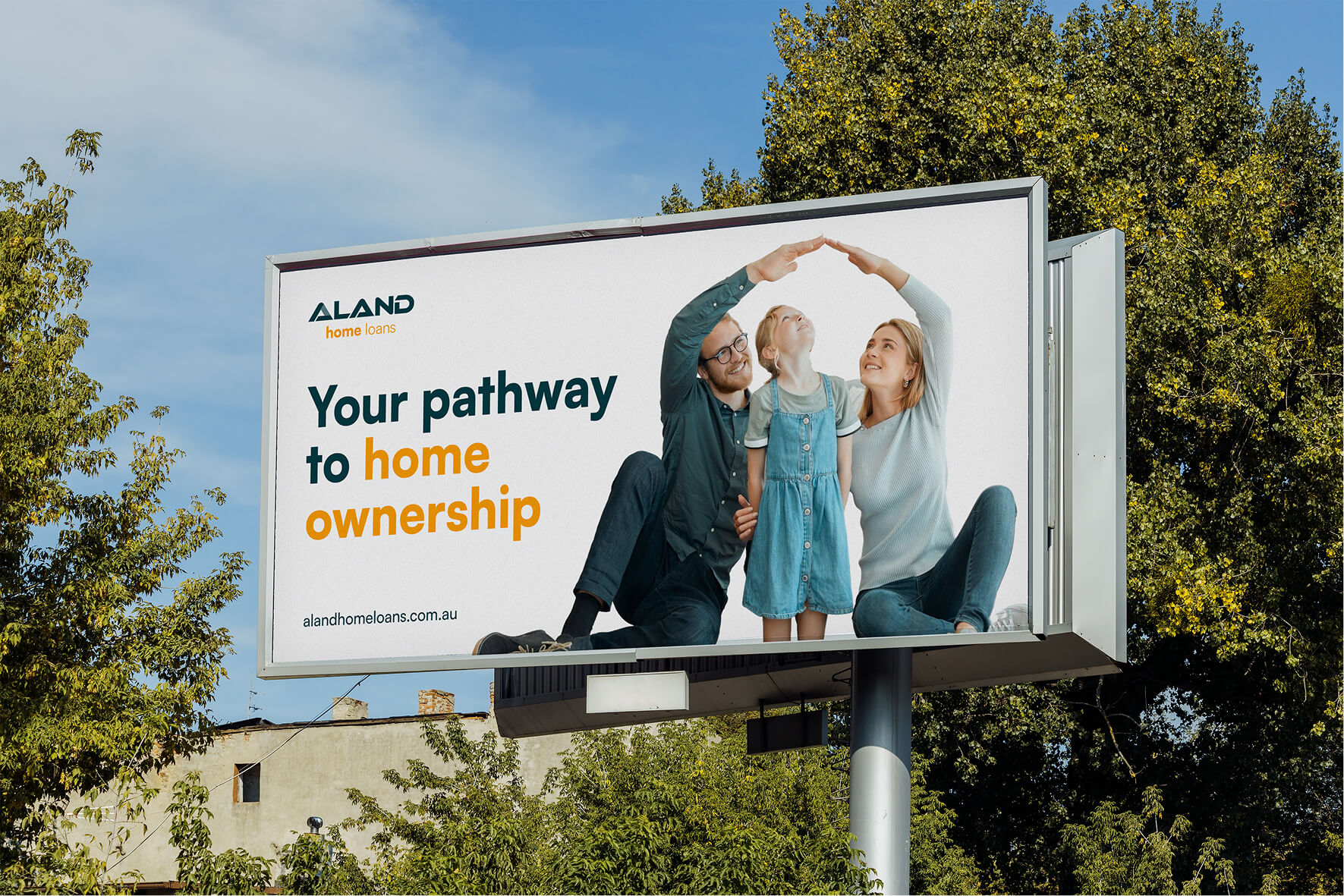 ALAND Home Loans: brand rebrand and institutional website homepage design