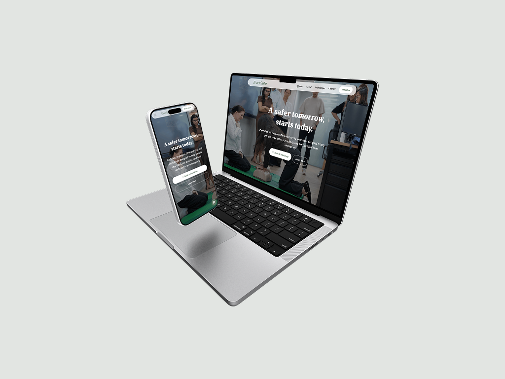 EverSafe website shown on laptop and phone